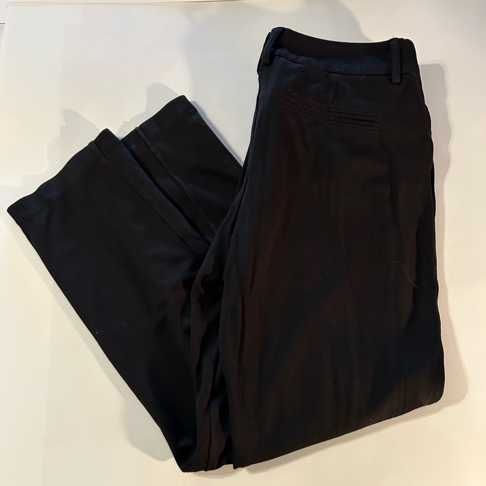 Lee Riders Black Slim Ankle Mid Rise Pants With Seam In Front Size 10M